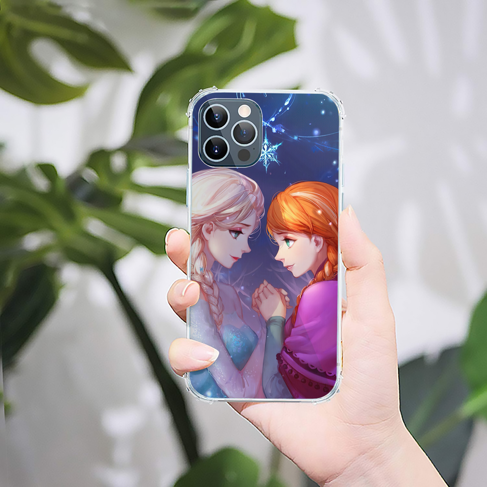 （画像用） アナと雪の女王 アンナ エルサ Frozen Anna Elsa 【iPhone 12シリーズ対応】透明スマホケース（クリアソフトケース）